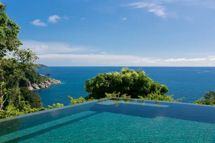 Infinity edge meeting the Andaman Sea